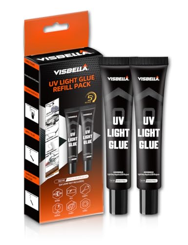 Visbella Recarga de pegamento UV para kit de soldadura de plástico (lámpara UV no incluida)