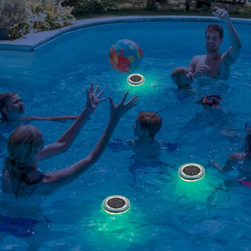 Luz solar flotante para piscina LED de alta resistencia en ABS y PC para exteriores 6