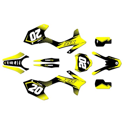 Kalair GFX Graphics Kit for Apollo RXF Freeride 150 190 (All Years) Spear Series Yellow 16 Mil - On/Off the Road - Dirt Pit Bike Motorcycle Sticker, Dirtbike Racing Decal Motocross no-Plastics