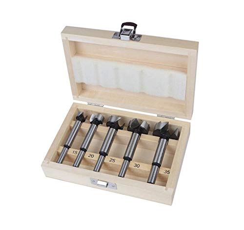 KIT 5 FRESE FRESA LEGNO GAMBO 8MM CERNIERE MISURE 15 20 25 30 35MM