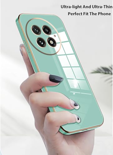 Coque silicone OnePlus 13R résistante aux chocs fine et verte