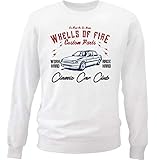  Teesandengines Men\'s Ford Escort GHIA car Club go Fast or go Home White Sweatshirt Size XLarge