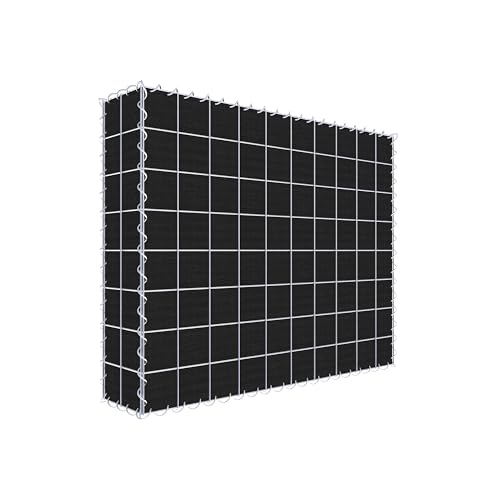 Begrünte Gabione mit Vlies 100 cm x 80 cm x 20 cm (L x H x T), Maschenweite 10 cm x 10 cm, Spirale