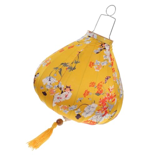 Lanternes de jardin étanches en tissu fleuri avec franges décoratives