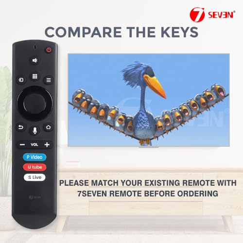 Image of 7SEVEN Compatible with Thomson Tv Remote Original Suitable for Smart Android 4K LED FHD QLED Television - Pairing Must Bluetooth Remote with Voice Command