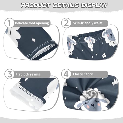 Bolaz Toddler Girls Leggings Printed Yoga Pants Leggings Grey Sheeps for Kids3