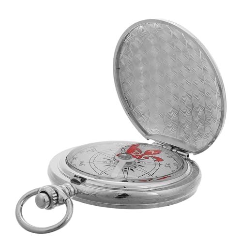 Brújula de bolsillo Luxshiny estilo vintage metálica miniatura 1