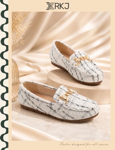 Image of Loafers for Women Comfortable Slip On Flats with Memory Foam Insole for Daily Wearing