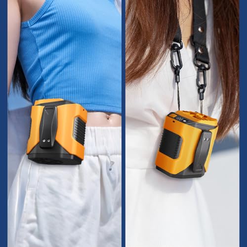 Ventilador de cintura portátil para trabajar al aire libre con clip y batería de 6000mah 3
