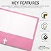 10 Pack Two Pocket Folders, Pink, Strong Thick Paper Folders, for Letter Size, by ACTIVITYya