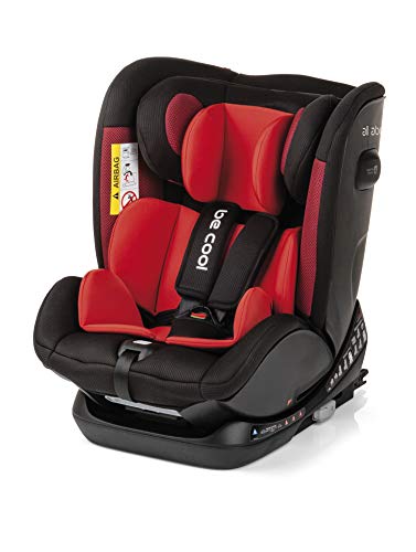 Be Cool All Aboard - Silla de coche grupo 0+ 1 2 3, de 0 a 36 kg, con isofix y top tether, arnés de 5 puntos, color lavastone