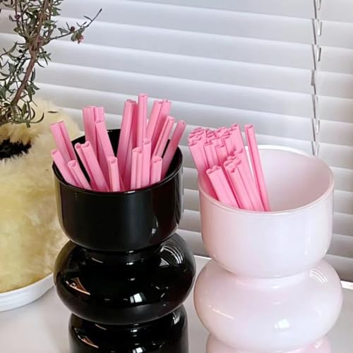 Pitillos con forma de corazón 100 unidades plástico rosa miniatura 5