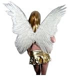 Large Feather Butterfly Fairy Angel Wings in White for Adult, Men Women