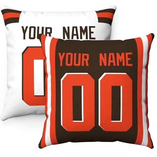 Image of ANTKING Throw Pillow 2 Pack Custom Any Name and Number Personalized Gift for Men Women Boys