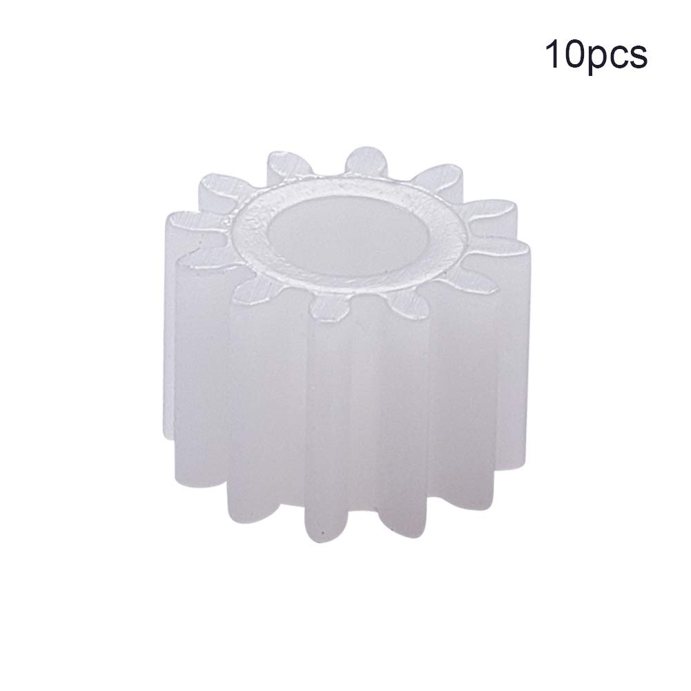 Jutagoss 10pcs Plastic Gears 12 Teeth Model 123A Reduction Gear Plastic Worm Gears for RC Car Robot Motor