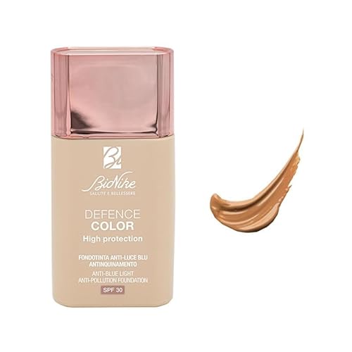 Bionike Defence Color - Fondotinta High Protection per Pelle Chiara e Ipersensibile SPF 30, Anti Inquinamento e Luce Blu, Contrasta Macchie e Invecchiamento, Rinforza e Ripara la Cute, 30 ml