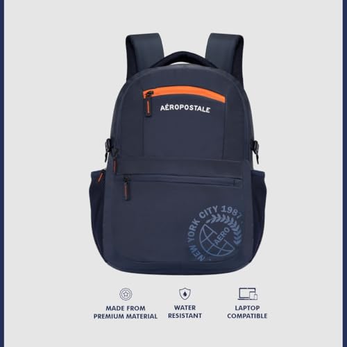 Image of Aeropostale Backpack Basin | Durable 2-Compartment Laptop Backpack with Rain Cover Compartment | Bag for School, College and Work | Padded Back and Multiple Utility Pockets