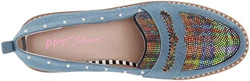 Betsey Johnson Women's Halliee Loafer, Denim Multi, 8 | Image 4