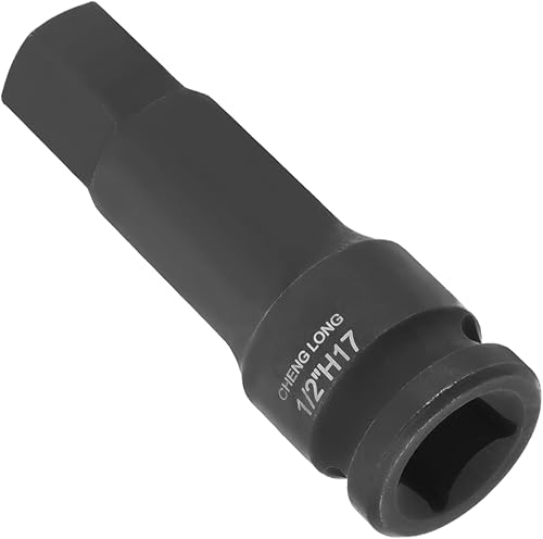 Miniatura 1 de Auniwaig Enchufe hexagonal para broca de impacto, 12 pulgada, enchufe de impacto hexagonal de 0.669in, acero de molibdeno cromado, enchufe de broca