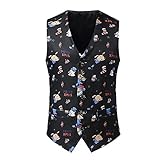 YANFJHV Einbusige und Weihnachtsanzug Weste gedruckte lässige Herbst Herren Winter Herren Tankobers Sommer Tanktop Herren