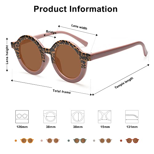 Image of SOJOS Cute Round Polarized Sunglasses for Kids Girls Boys UV400 Protection De Sol Gafas Beach Holiday