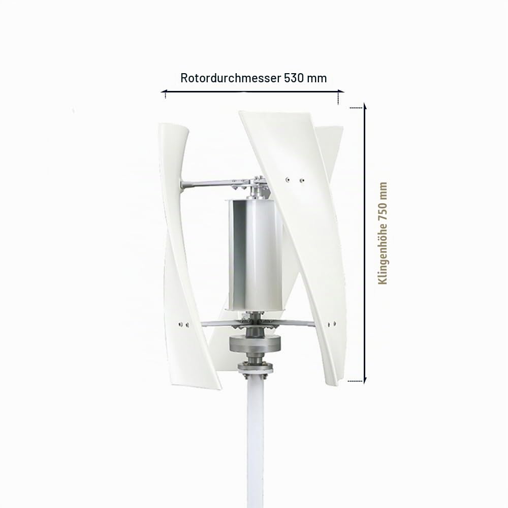 10000W Kein Lärm Vertikale Windkraftanlage, 12V 24V 48V Off-Grid Power 3 Blade Windgeneratoren Für Den Zuhausgebrauch Mit MPPT Controller Für Zuhause, Camping & Straßenbeleuchtung