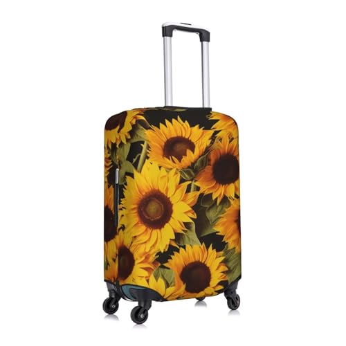 Yellow Sunflowers Print Luggage Suitcase Covers Elastic Washable Luggage Protector Luggage Covers For Suitcase3