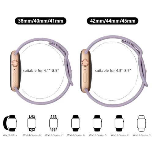 Image of Tobfit 3-Pack Strap Compatible with Apple Watch Series 10 /9 /8 /7 /6 /5 /4 /3 /2 /1 /SE 1 2 - 38mm /40mm /41mm /42mm /44mm /45mm /49mm Replacement Band for Men & Women (Smartwatch Not Included)