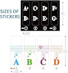 Piano Keyboard Stickers for Beginners - 88 Keys Full Set | PET Stickers with Larger Letter for 39/49/54/61/76/88 Key, Easy Install & No Residue, Ideal Gift for Piano Learners &Teachers