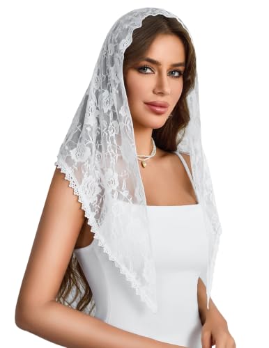 Avidlove Veil Mantilla Head Covering Chapel Veil Lace Shawl Latin Scarf - image 1