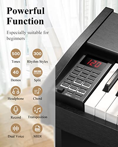 Eastar EK-10S Clavier Piano, 61 touches de taille standard Upright Clavier de Piano numérique pour les débutants avec pédale de sustain et support de livre de musique, cadeau essentiel - Les Beatles, Paul McCartney, John Lennon, RIngo Starr, George Harrison Eastar EK-10S Clavier Piano, 61 touches de taille standard Upright Clavier de Piano numérique pour les débutants avec pédale de sustain et support de livre de musique, cadeau essentiel – Image 4