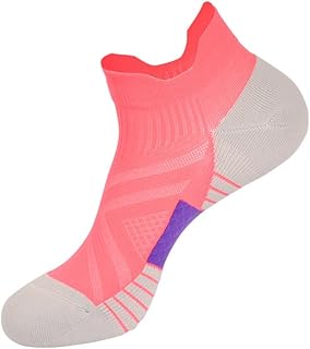 Xiao Hua 6 pares de calcetines invisibles para mujer y hombre, de corte bajo, antideslizantes, atléticos, para correr, informales, invisibles, color rosa, Rosa, Talla única