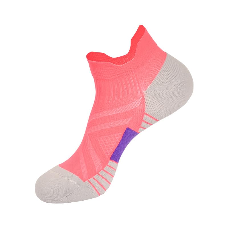 10 pares de calcetines invisibles para mujer y hombre, de corte bajo, antideslizantes, atléticos, para correr, informales, invisibles, color rosa, Rosa, 0