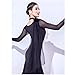 Yhhsgscr Latin Dance One Piece Top for Women Long Sleeve Salsa Dancewear Cha Cha Ballroom Dancing Performance Costume,Black,L