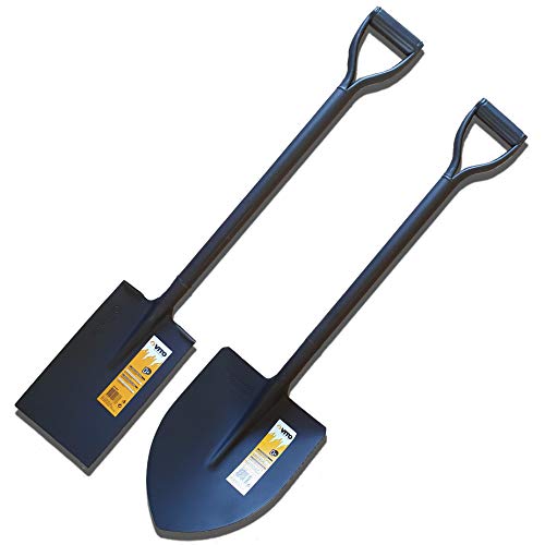 Preisvergleich Produktbild VITO Spaten Rundschaufel Set komplett aus Metall - Gärtnerspaten Schaufel Offroad - Hochwertig und traditionell Handgeschmiedet