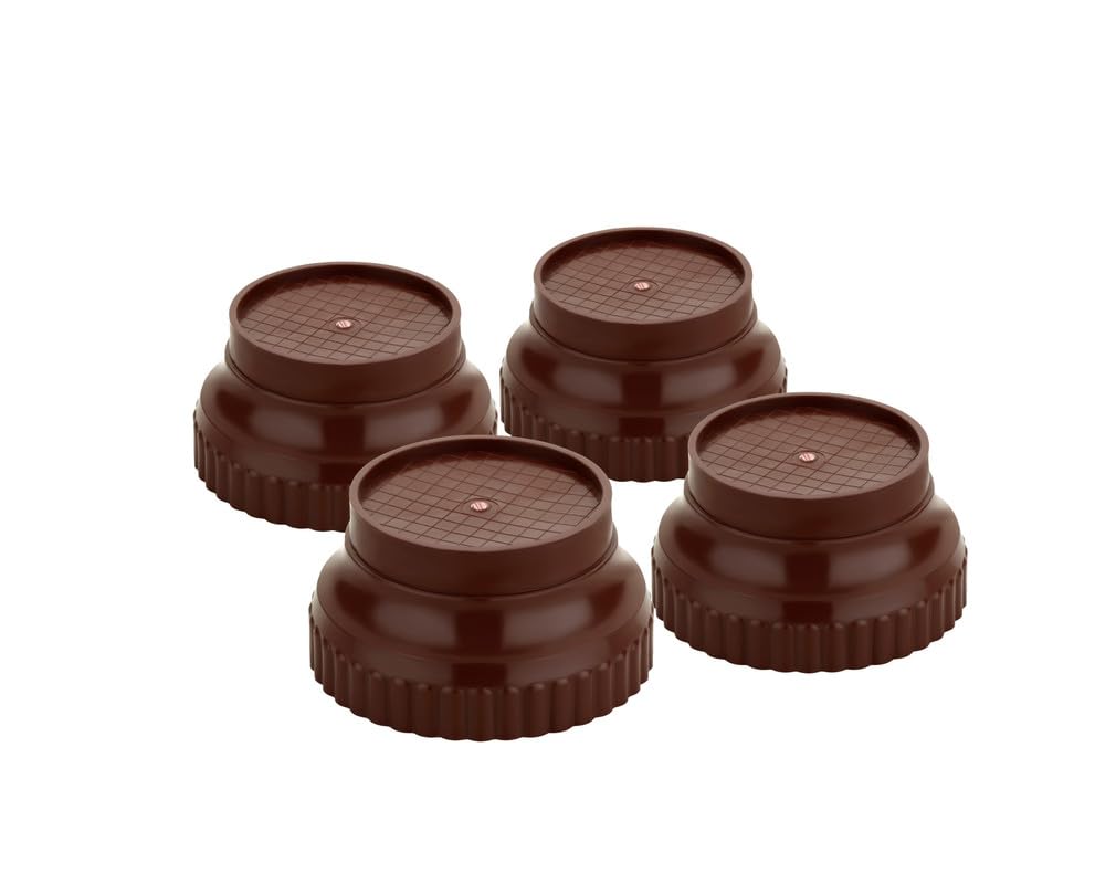 SORATH Plastic Multi-Purpose Round Anti Vibration Washing Machine Stands Foot and Stand for Almirah, Wardrobe, Refrigerator, Sofa, Sleeping Bed, Dinning Table and Dressing Table (Brown, Pack of 4) (B0CJ9FM7FR) Amazon Price History, Amazon Price Tracker