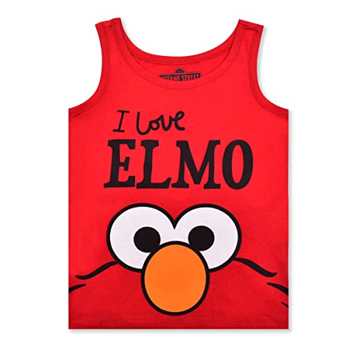 Sesame Street Baby Girls 3 Pack Sleeveless Tank Tops for Infant and Toddler – Pink/Red/Blue2