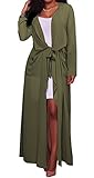EnlaChic Women Long Sleeve Chiffon Lightweight Maxi Sheer Duster Cardigans