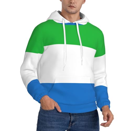Sweat à capuche Sierra Leone homme EdWal - Pull décontracté imprimé avec poche kangourou