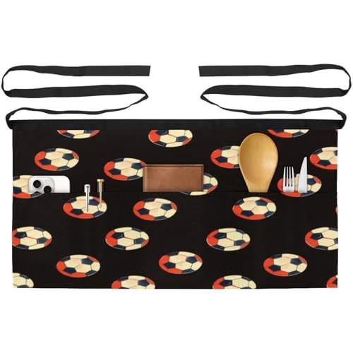 Demi-tablier pour cuisine et pâtisserie lot de 3 tabliers courts à poches