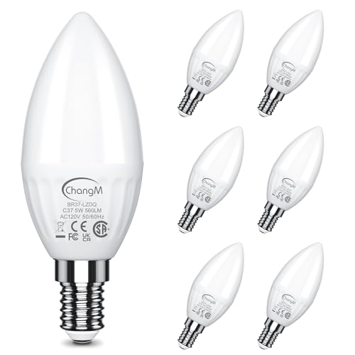 ChangM E14 LED Light Bulb, 5W 560lm E14 Candle Bulbs Lamp, Warm White 2700K