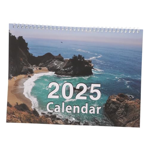DIKACA Scenic Landscape Wall Calendar Spiral Bound Hanging Planner with Tear-off Pages Monthly Weekly Views Writing Space for Home Office Kitchen Decoration
