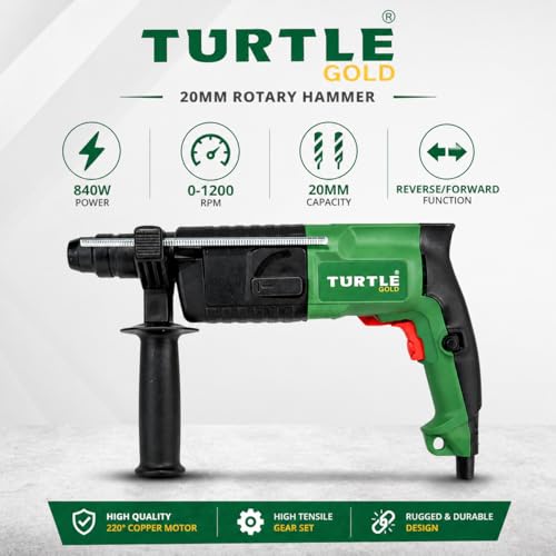 Image of ST-506S Rotary Hammer Drill 20mm, 840W, 220V Heavy Duty SDS Plus Hammer for Concrete Drilling & Chiseling