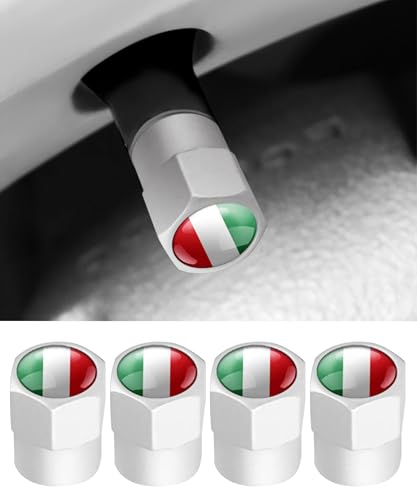 Flaconi 4PCS Auto Ventilkappen, Autoventil, Ventilkappen Auto, Autoventil Kappe, Reifenventil Staubkappen Auto, Autoventil Kappe Aluminium, Geeignet für die Meisten Autos und Motorräder
