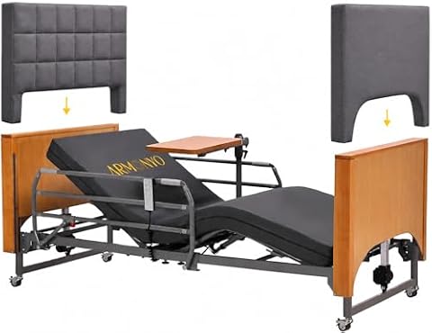 Electric Hospital Bed with Medical Mattress for Home Use - German LIMOSS Motor, 