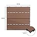 30 sq. ft Wood Plastic Composite Patio Deck Tiles,12”x12” Interlocking 30 Pack Waterproof Outdoor Flooring Decking Tiles (Coffee)