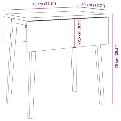 Table bois massif hévéa marron au design moderne et simple - 3