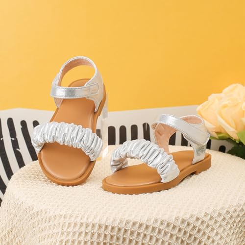 Girls Dress Shoes Classic Open Toe Summer Flat Sandals (Toddler/Little Kid)3