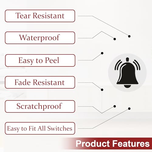 Image of GLUN 600 Monochrome Black Switch Board Stickers 60+ Icons | Luxury Vinyl Decorative Switch Stickers for Home, Hotel & Office | Self Adhesive, Waterproof & Removable