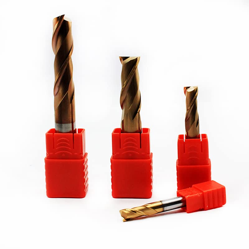 12mm 14mm 16mm 18mm 20mm 2 Flute HRC60 Tungsten Carbide Flat Square Flat End Milling Cutter Spiral Bit CNC - (Dimensions: D14X45XD14X100L/ Cutting Edge Length: 1PC)